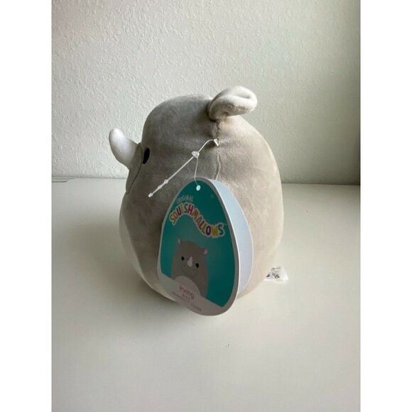 Squishmallow Irving the Gray Rhino 8" Stuffed Plush by Kellytoy Soft NWT - Picture 3 of 6